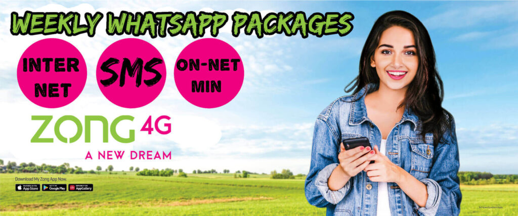 zong weekly whatsapp package